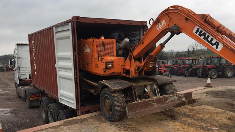 export trucks container plant